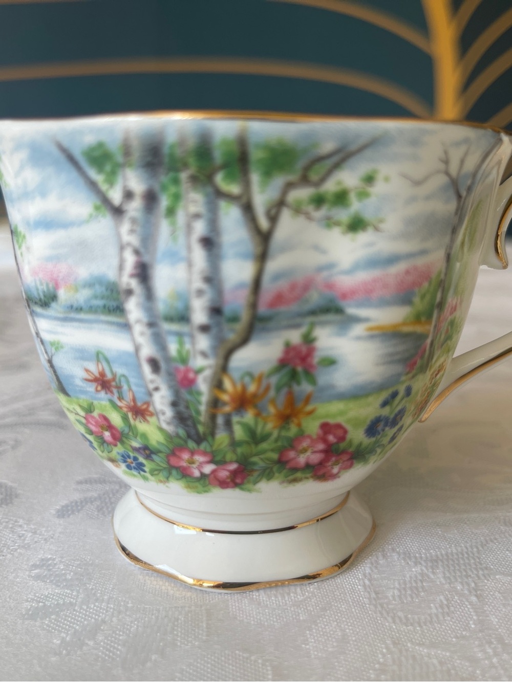Royal Albert Silver Birch Teacup England Bone China | CUP ONLY | Vintage